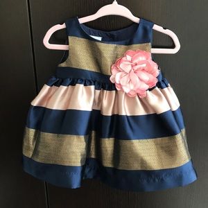 Nordstrom Petite Frais Blue, Gold, Pink Dress